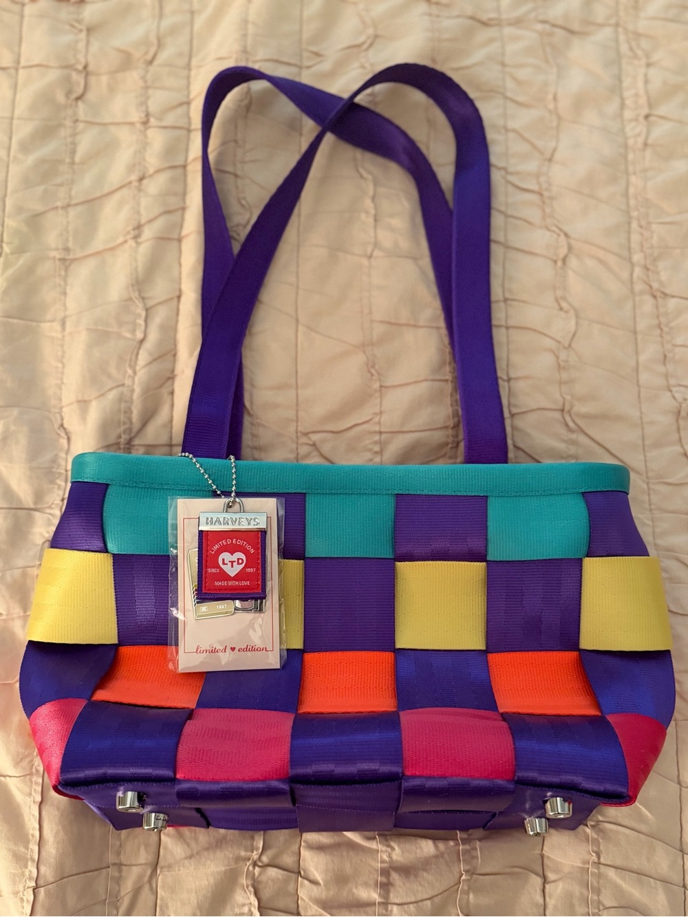 Harveys “Saved By the Belle” LTD Medium Tote + Bumper Sticker + Iris CNG
